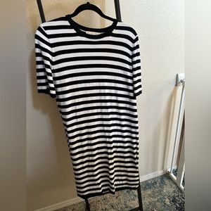 Michael Kors- Striped short sleeve sweater dress